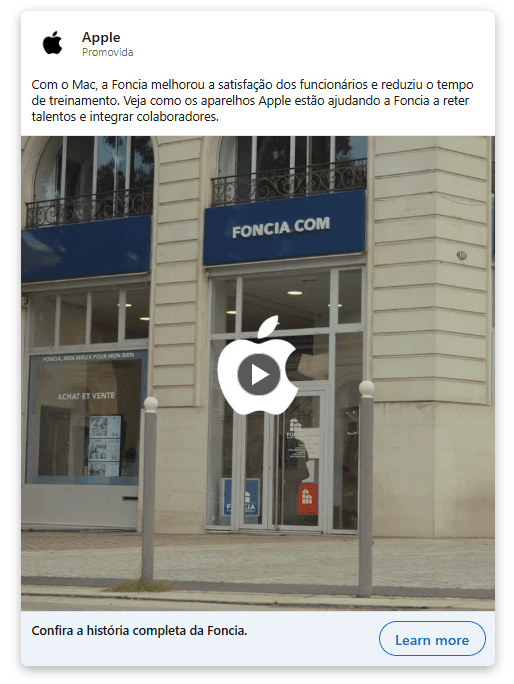 Anúncio em formato de Vídeo