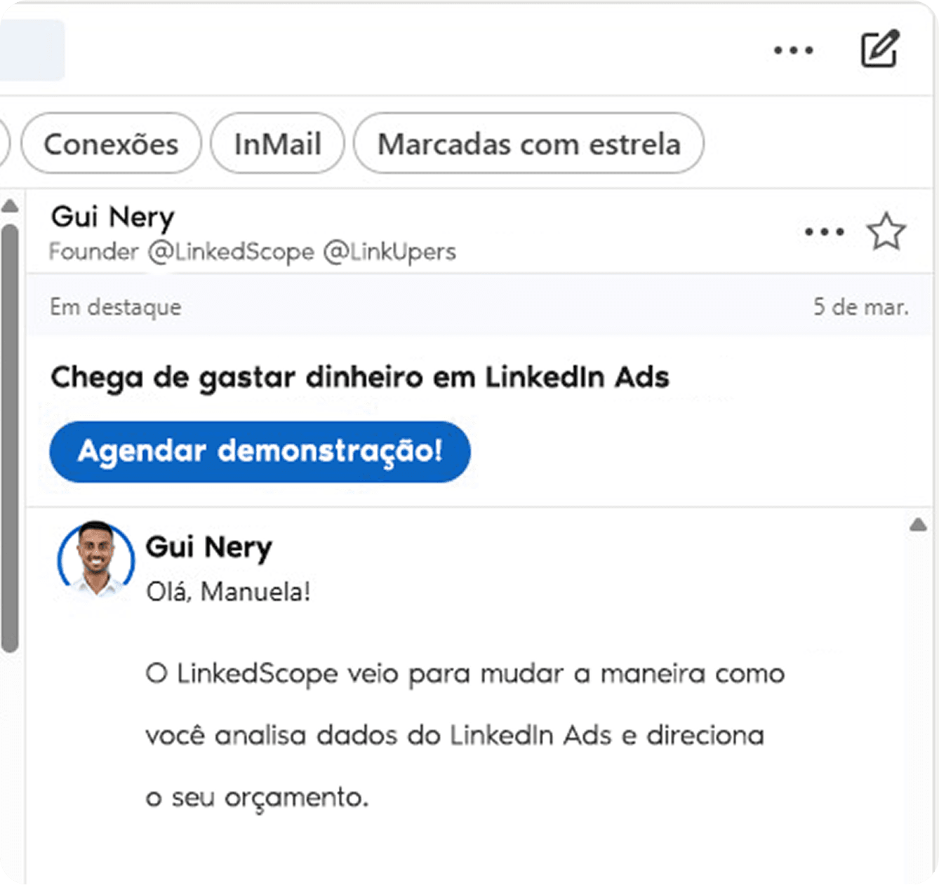 Anúncio em formato de Conversa (Conversation Ad)