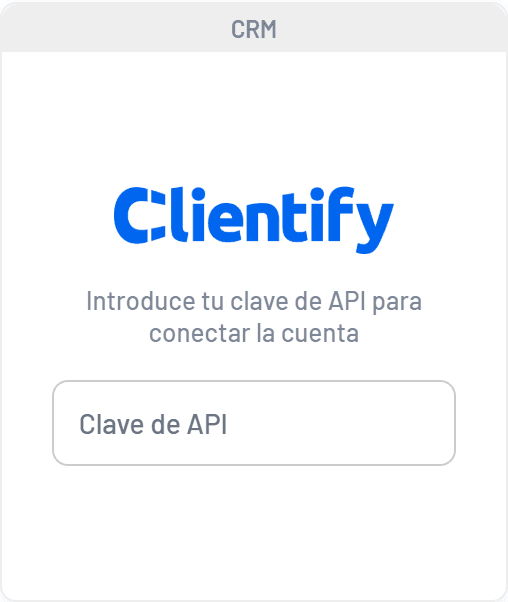 Tarjeta de Clientify en la pestaña Integraciones