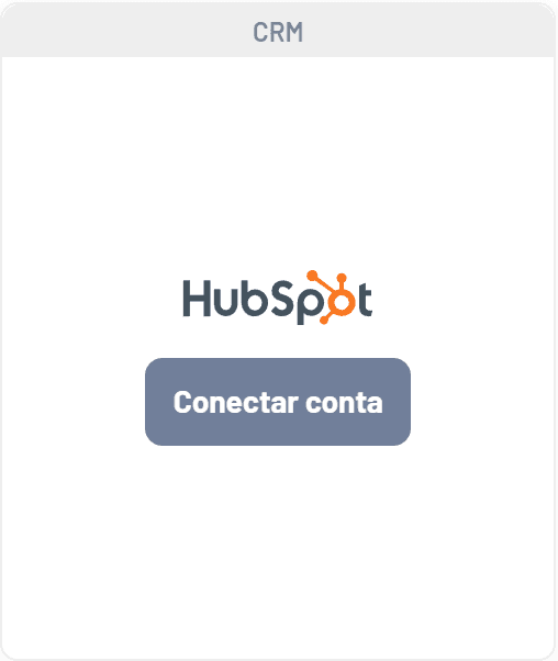 Card do HubSpot na aba Integrações